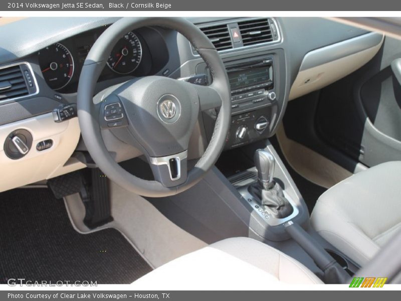 Black / Cornsilk Beige 2014 Volkswagen Jetta SE Sedan