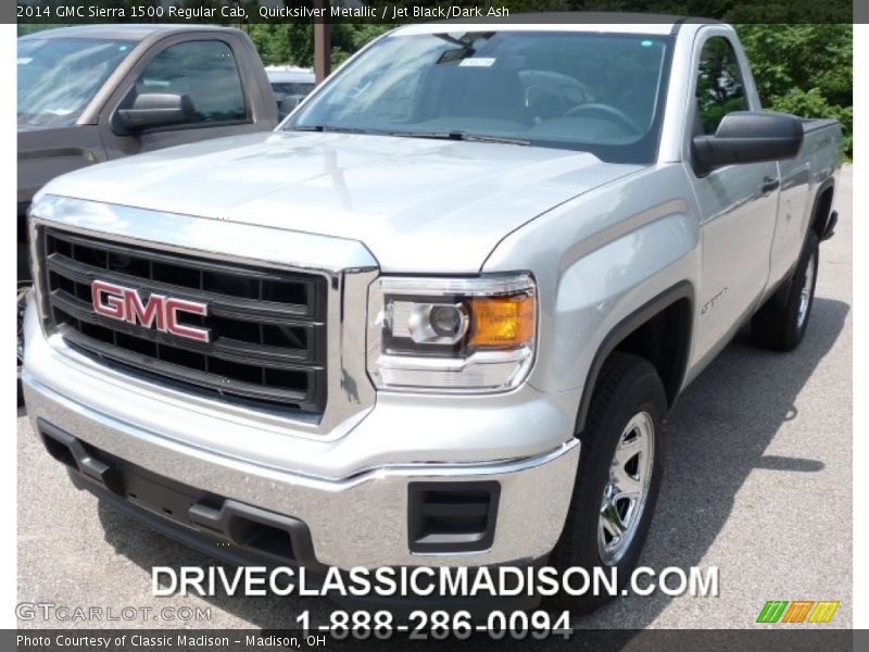 Quicksilver Metallic / Jet Black/Dark Ash 2014 GMC Sierra 1500 Regular Cab