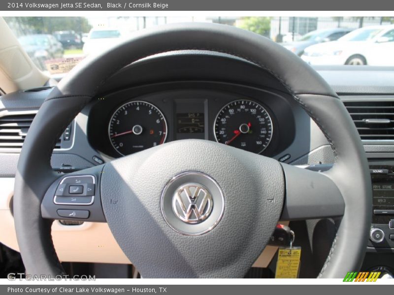 Black / Cornsilk Beige 2014 Volkswagen Jetta SE Sedan