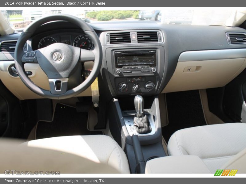 Black / Cornsilk Beige 2014 Volkswagen Jetta SE Sedan