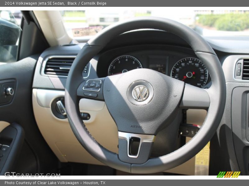 Black / Cornsilk Beige 2014 Volkswagen Jetta SE Sedan