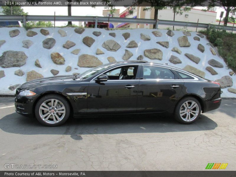 Ultimate Black Metallic / Jet 2014 Jaguar XJ XJL Portfolio AWD