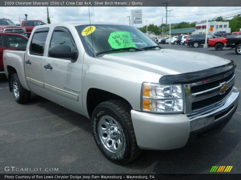Silver Birch Metallic / Ebony 2009 Chevrolet Silverado 1500 LT Crew Cab 4x4