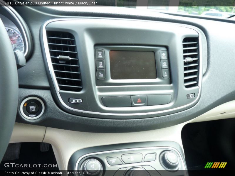 Bright White / Black/Linen 2015 Chrysler 200 Limited