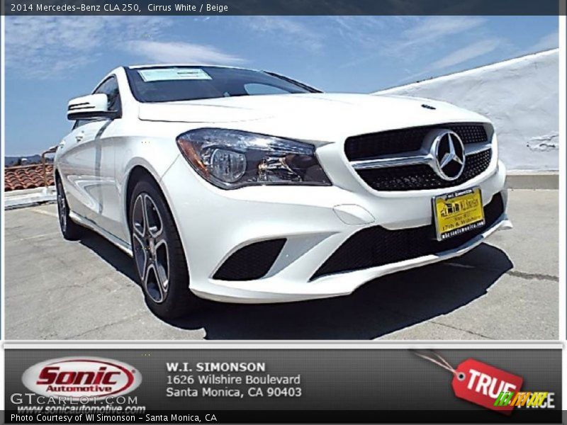 Cirrus White / Beige 2014 Mercedes-Benz CLA 250