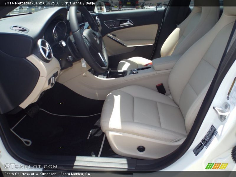 Cirrus White / Beige 2014 Mercedes-Benz CLA 250