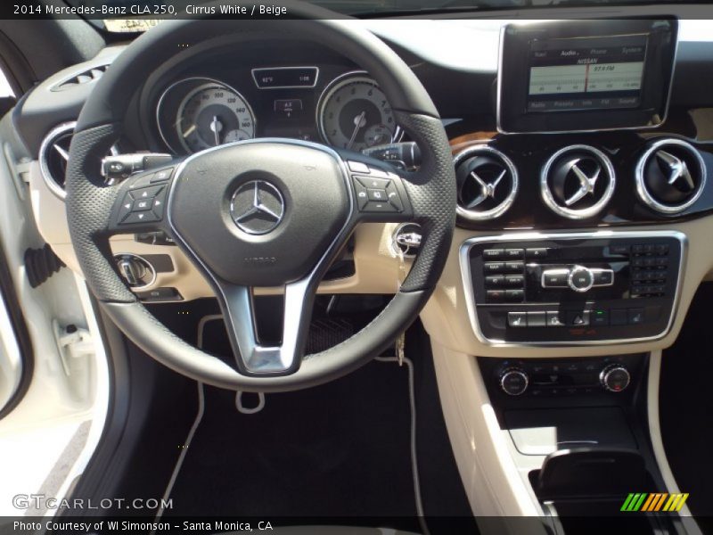 Cirrus White / Beige 2014 Mercedes-Benz CLA 250