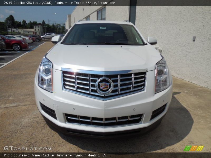 Platinum Ice Tricoat / Shale/Brownstone 2015 Cadillac SRX Luxury AWD