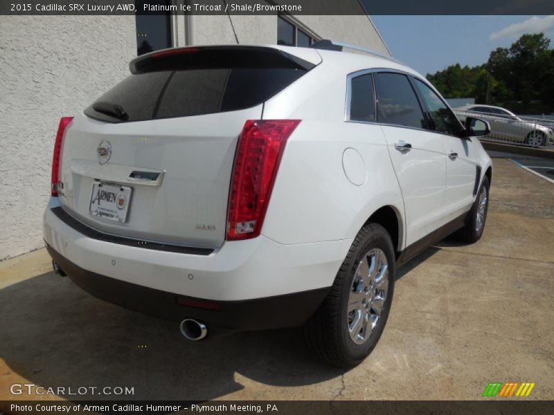 Platinum Ice Tricoat / Shale/Brownstone 2015 Cadillac SRX Luxury AWD