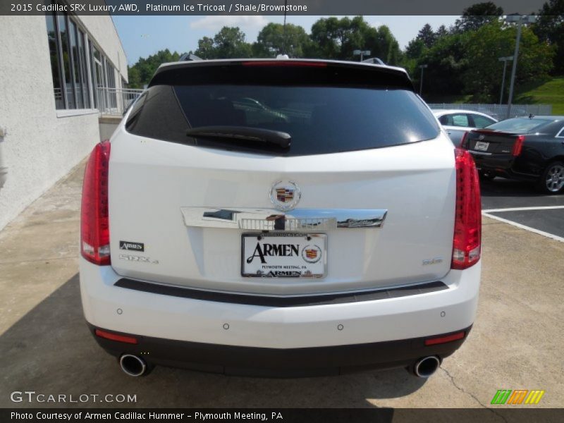 Platinum Ice Tricoat / Shale/Brownstone 2015 Cadillac SRX Luxury AWD