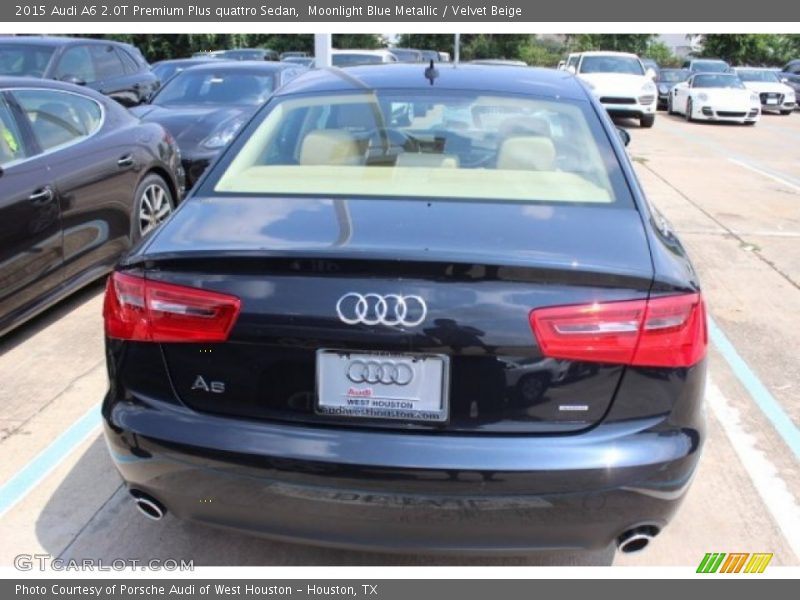 Moonlight Blue Metallic / Velvet Beige 2015 Audi A6 2.0T Premium Plus quattro Sedan