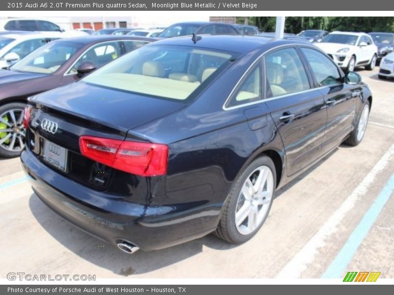 Moonlight Blue Metallic / Velvet Beige 2015 Audi A6 2.0T Premium Plus quattro Sedan