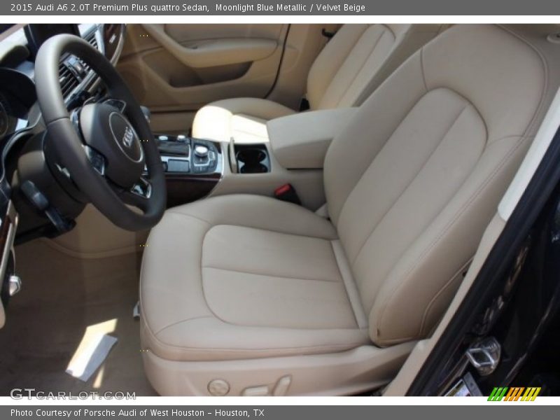 Moonlight Blue Metallic / Velvet Beige 2015 Audi A6 2.0T Premium Plus quattro Sedan