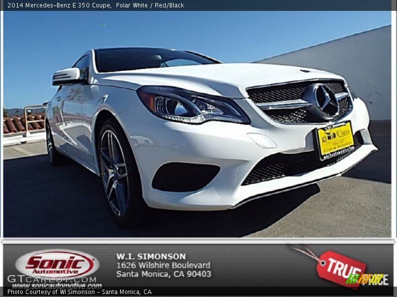 Polar White / Red/Black 2014 Mercedes-Benz E 350 Coupe