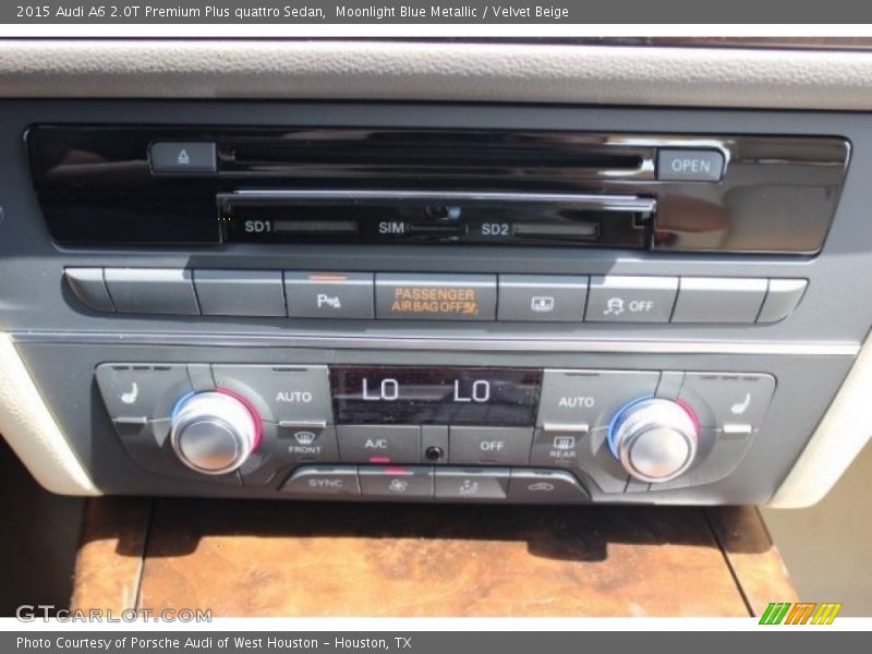 Moonlight Blue Metallic / Velvet Beige 2015 Audi A6 2.0T Premium Plus quattro Sedan