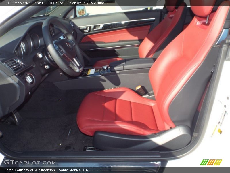 Polar White / Red/Black 2014 Mercedes-Benz E 350 Coupe