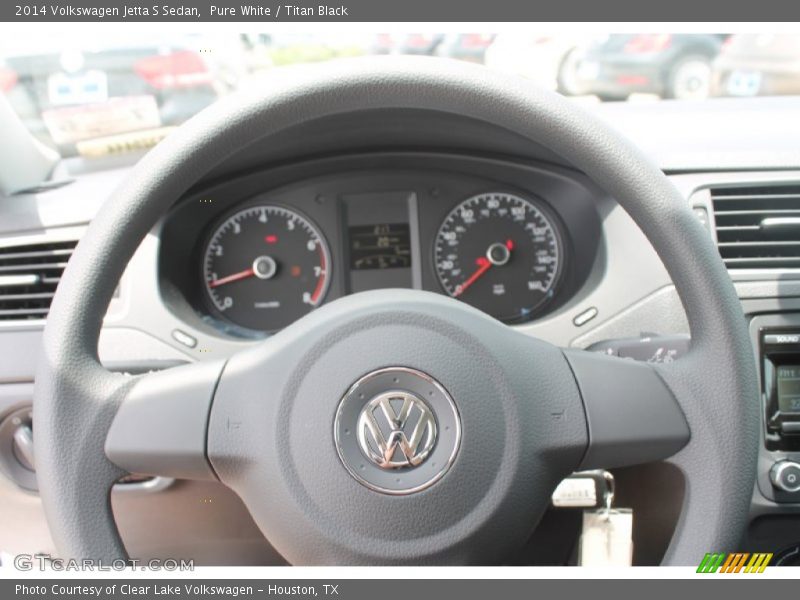 Pure White / Titan Black 2014 Volkswagen Jetta S Sedan