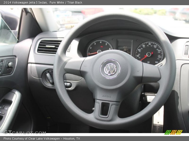 Pure White / Titan Black 2014 Volkswagen Jetta S Sedan