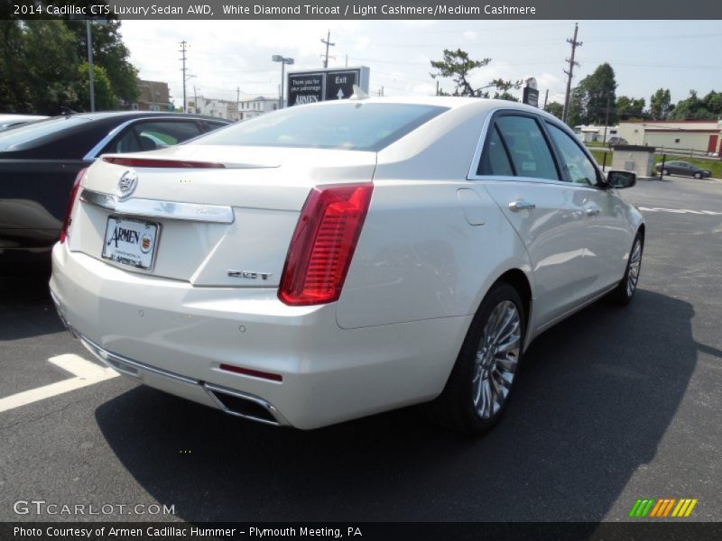 White Diamond Tricoat / Light Cashmere/Medium Cashmere 2014 Cadillac CTS Luxury Sedan AWD