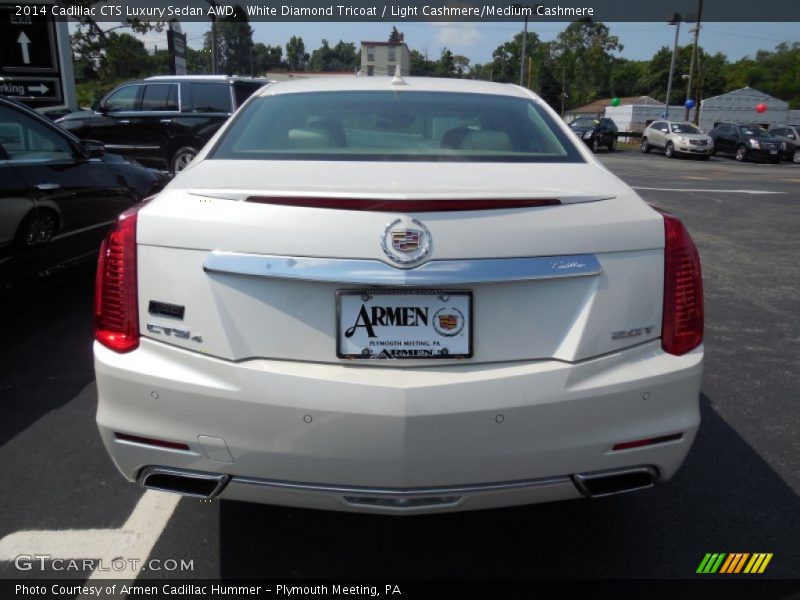 White Diamond Tricoat / Light Cashmere/Medium Cashmere 2014 Cadillac CTS Luxury Sedan AWD