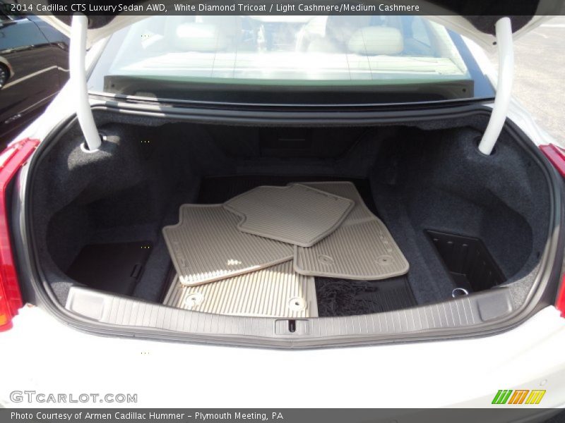 White Diamond Tricoat / Light Cashmere/Medium Cashmere 2014 Cadillac CTS Luxury Sedan AWD