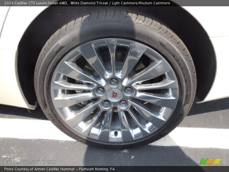 White Diamond Tricoat / Light Cashmere/Medium Cashmere 2014 Cadillac CTS Luxury Sedan AWD
