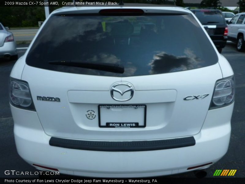 Crystal White Pearl Mica / Black 2009 Mazda CX-7 Sport AWD