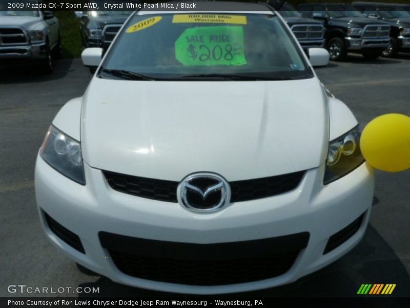 Crystal White Pearl Mica / Black 2009 Mazda CX-7 Sport AWD