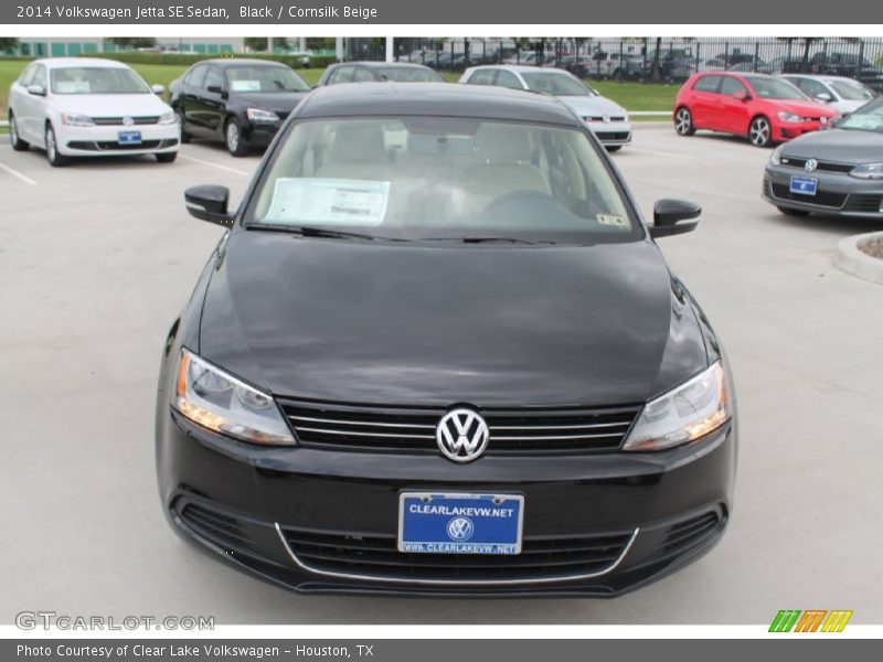 Black / Cornsilk Beige 2014 Volkswagen Jetta SE Sedan