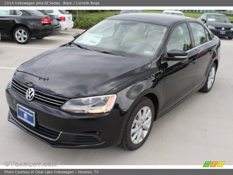 Black / Cornsilk Beige 2014 Volkswagen Jetta SE Sedan