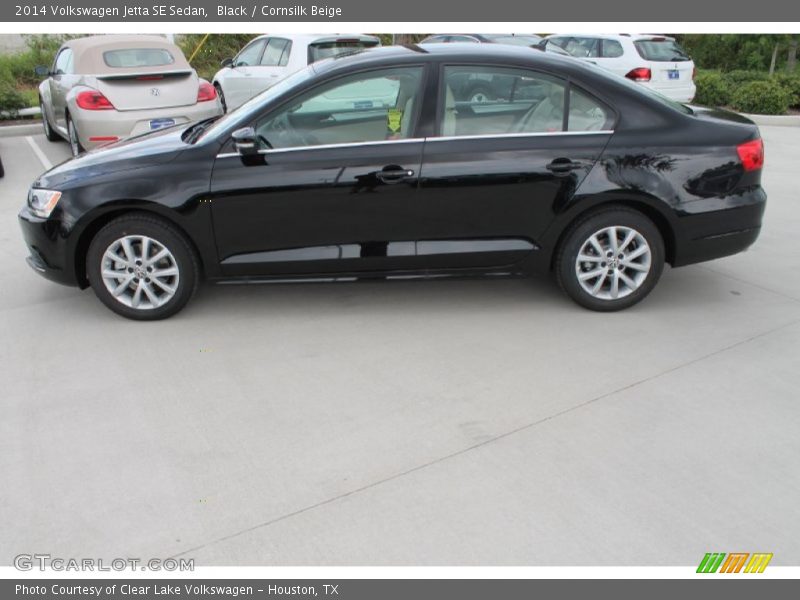 Black / Cornsilk Beige 2014 Volkswagen Jetta SE Sedan
