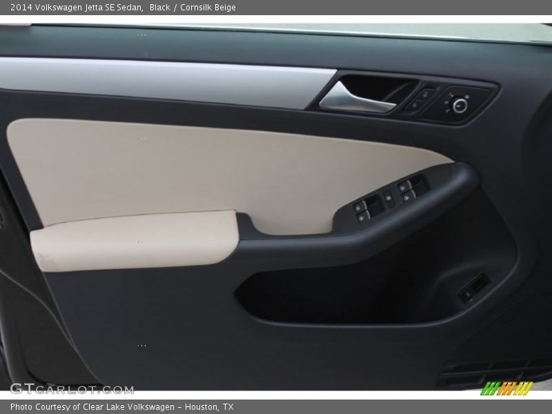 Black / Cornsilk Beige 2014 Volkswagen Jetta SE Sedan