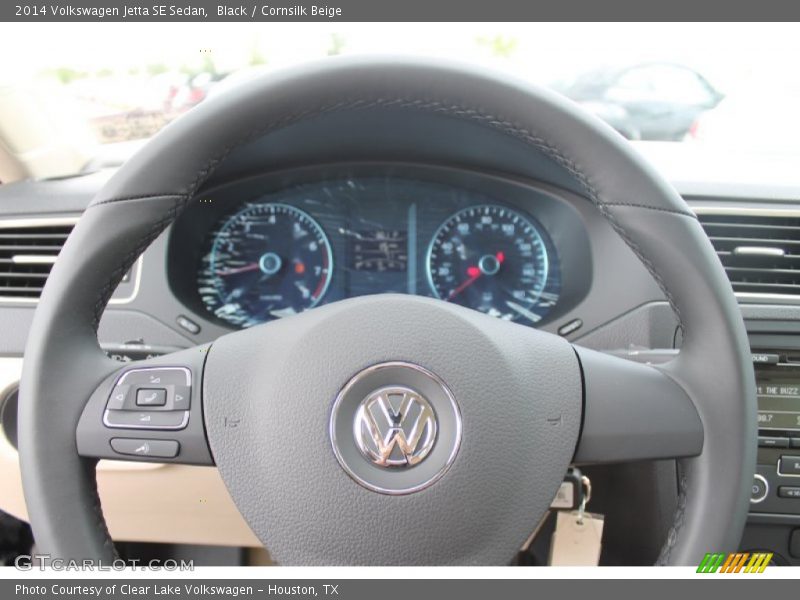 Black / Cornsilk Beige 2014 Volkswagen Jetta SE Sedan
