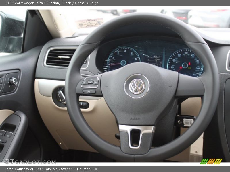 Black / Cornsilk Beige 2014 Volkswagen Jetta SE Sedan