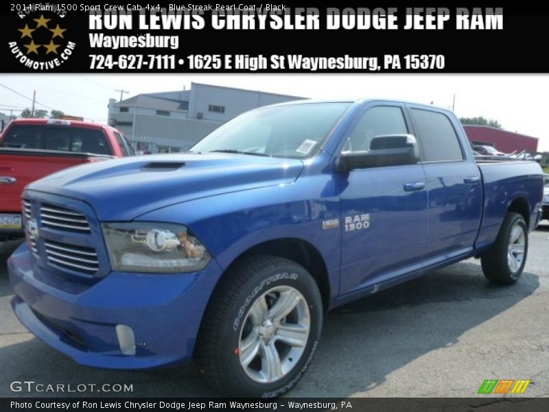 Blue Streak Pearl Coat / Black 2014 Ram 1500 Sport Crew Cab 4x4
