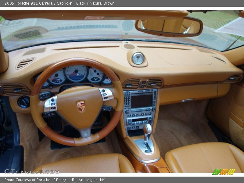 Black / Natural Brown 2005 Porsche 911 Carrera S Cabriolet