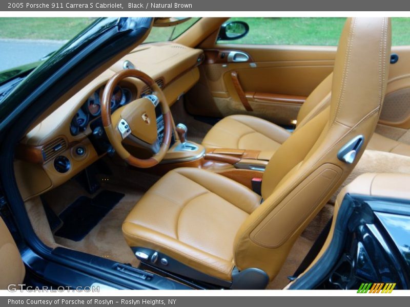 Black / Natural Brown 2005 Porsche 911 Carrera S Cabriolet