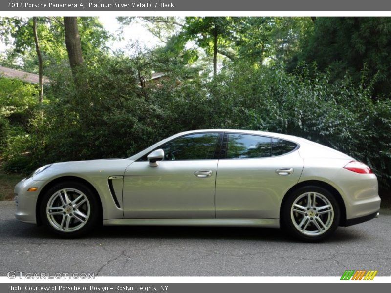 Platinum Silver Metallic / Black 2012 Porsche Panamera 4