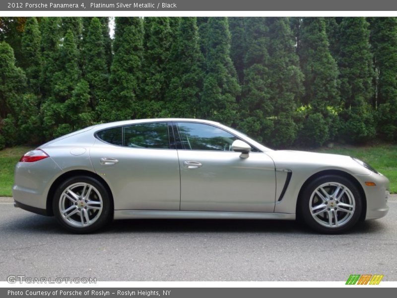 Platinum Silver Metallic / Black 2012 Porsche Panamera 4