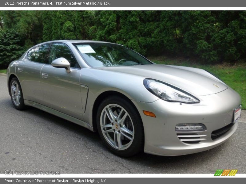 Platinum Silver Metallic / Black 2012 Porsche Panamera 4