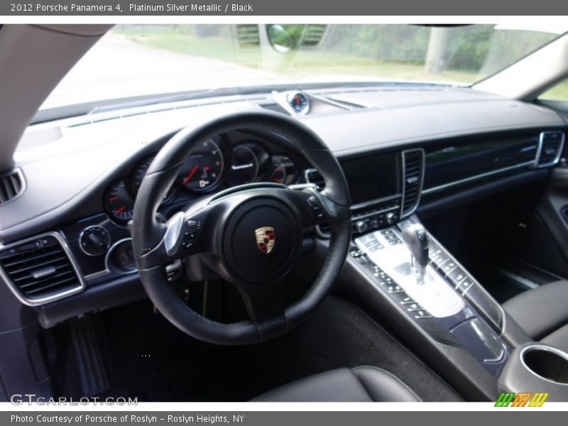 Platinum Silver Metallic / Black 2012 Porsche Panamera 4