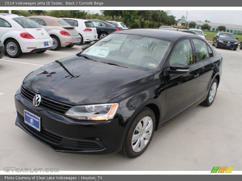 Black / Cornsilk Beige 2014 Volkswagen Jetta SE Sedan