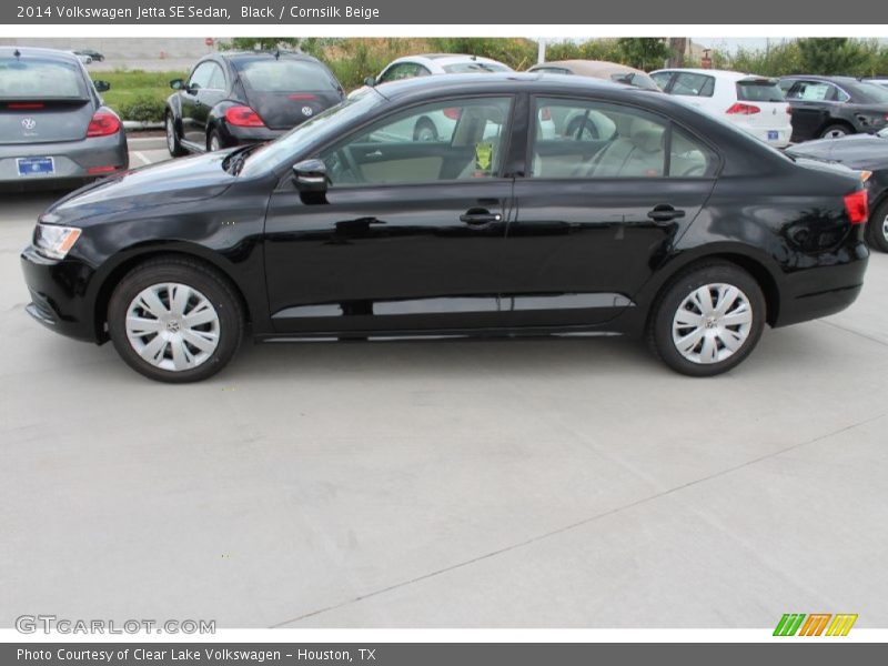 Black / Cornsilk Beige 2014 Volkswagen Jetta SE Sedan