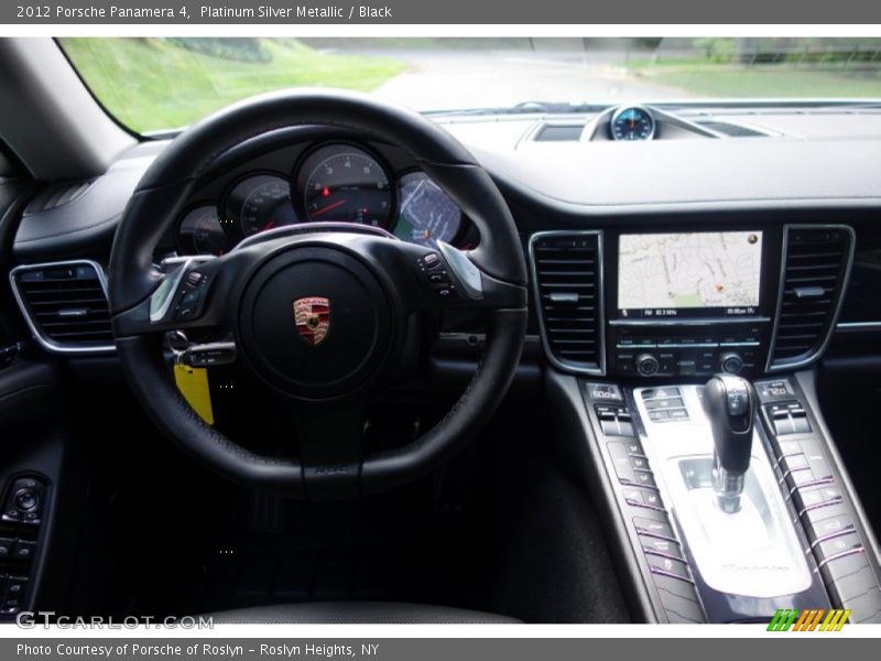 Platinum Silver Metallic / Black 2012 Porsche Panamera 4