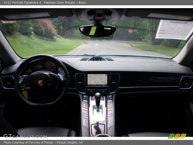 Platinum Silver Metallic / Black 2012 Porsche Panamera 4