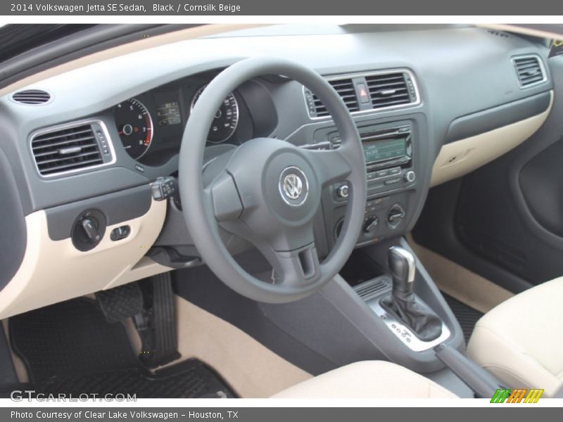 Black / Cornsilk Beige 2014 Volkswagen Jetta SE Sedan
