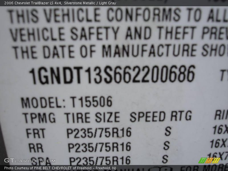 Silverstone Metallic / Light Gray 2006 Chevrolet TrailBlazer LS 4x4