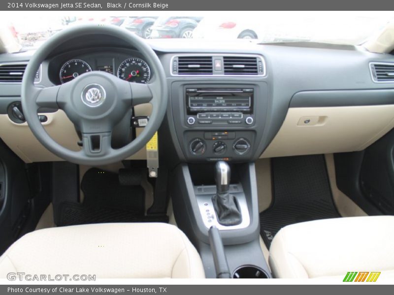 Black / Cornsilk Beige 2014 Volkswagen Jetta SE Sedan