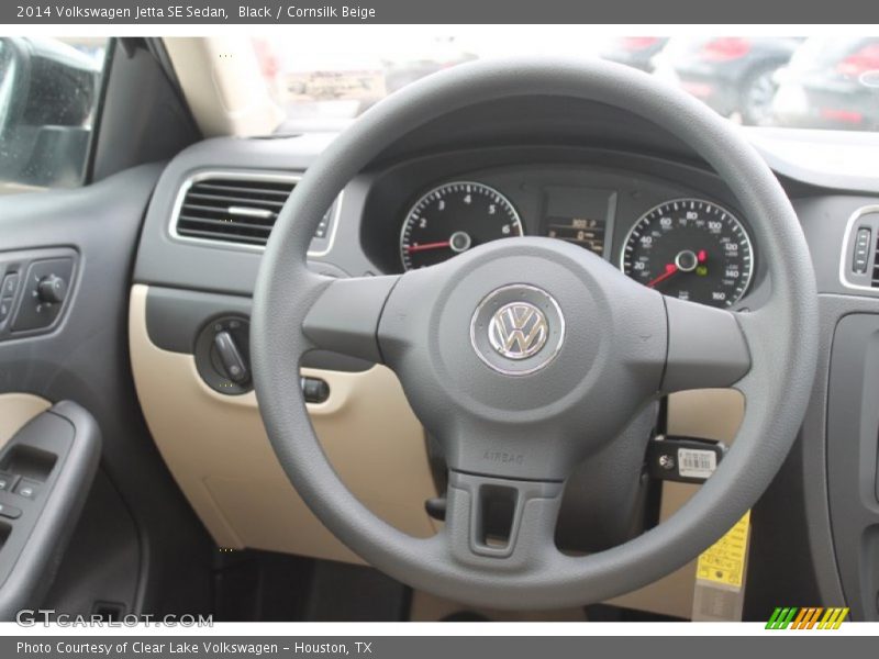 Black / Cornsilk Beige 2014 Volkswagen Jetta SE Sedan