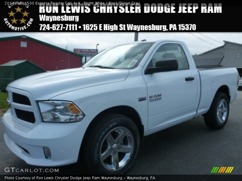 Bright White / Black/Diesel Gray 2014 Ram 1500 Express Regular Cab 4x4